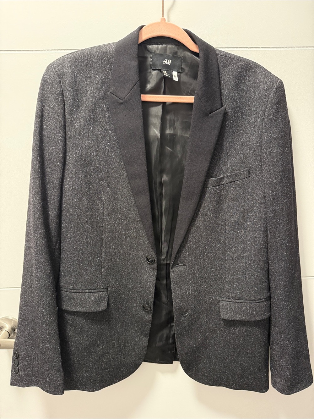 H&M Men's Charcoal Tuxedo Blazer
